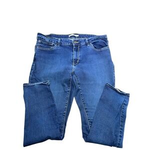Women's Levi's 711 Skinny Jeans 33x28 Dark‎ Blue See Pics
